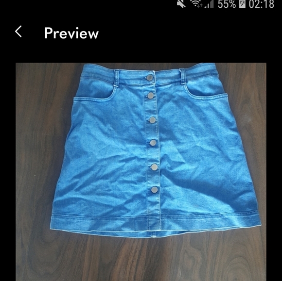 STELLA MCCARTNEY Ultra blue denim buttoned skirt - Picture 3 of 3